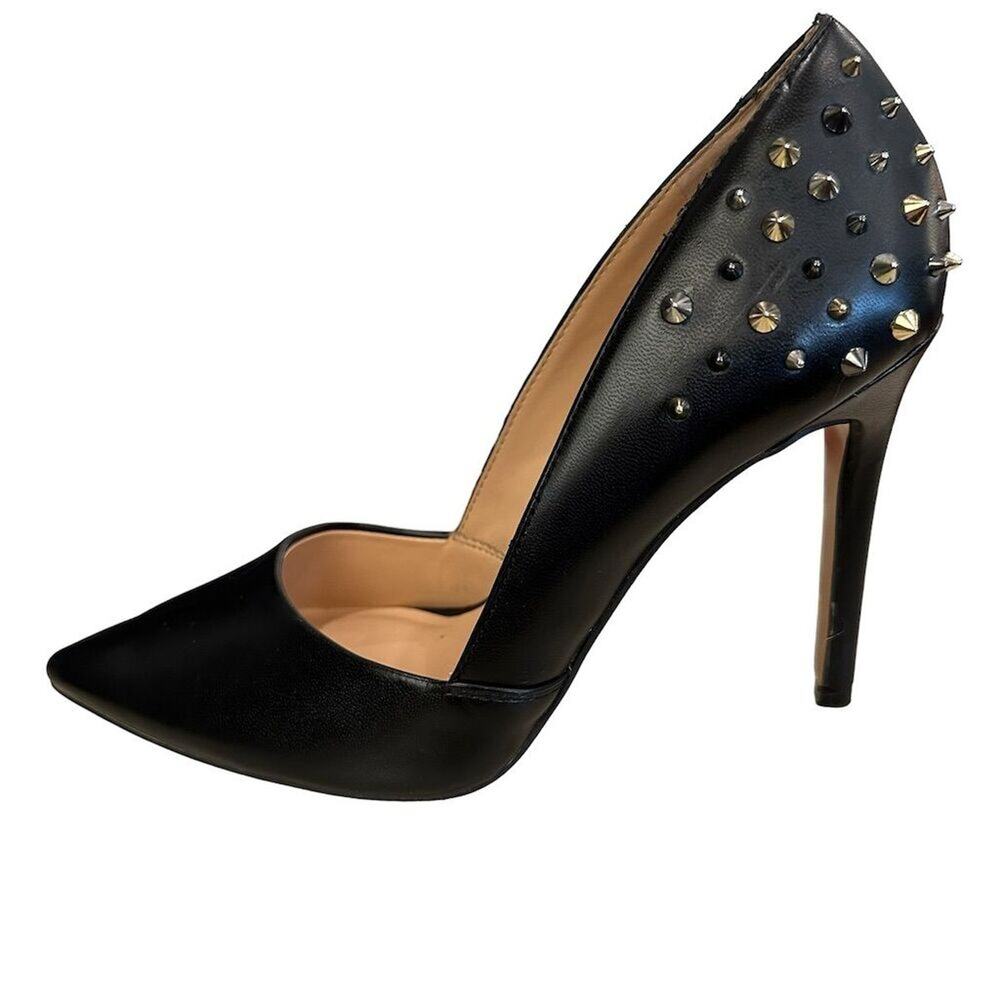 Mix No. 6‎ Women's Black Studded Stiletto Heels Size 7M Party Pumps 4” heels - Picture 5 of 11